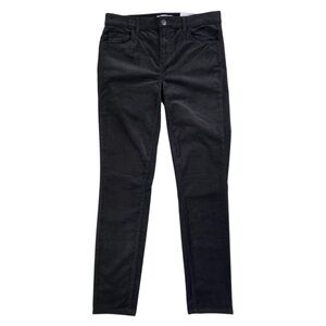 NEW Loft Pants Women’s Size 4 / 27 Skinny Black Velvet Mid Rise Bottoms NWT S